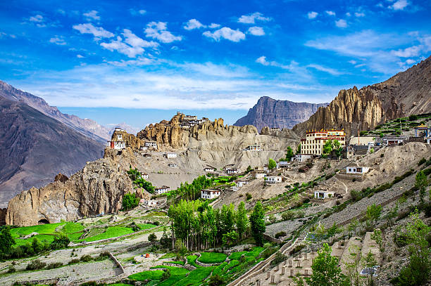 Dhankar gompa. Spiti Valley, Himachal Pradesh, India